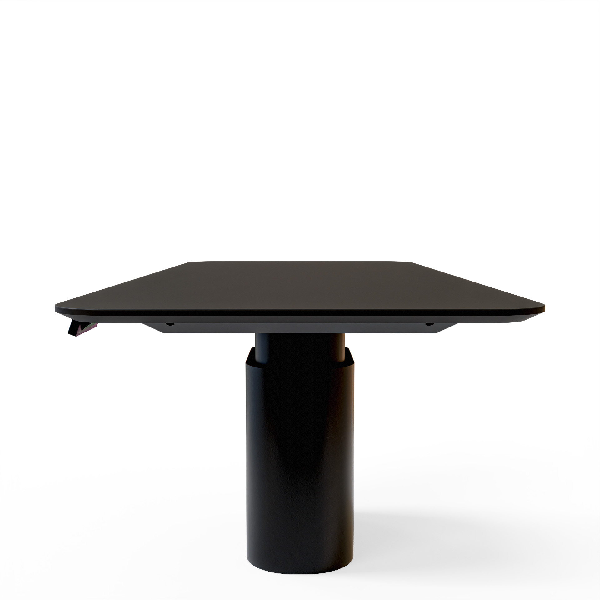 Bemben Linear Drum Base Sit Stand Desk SIDE BLACK