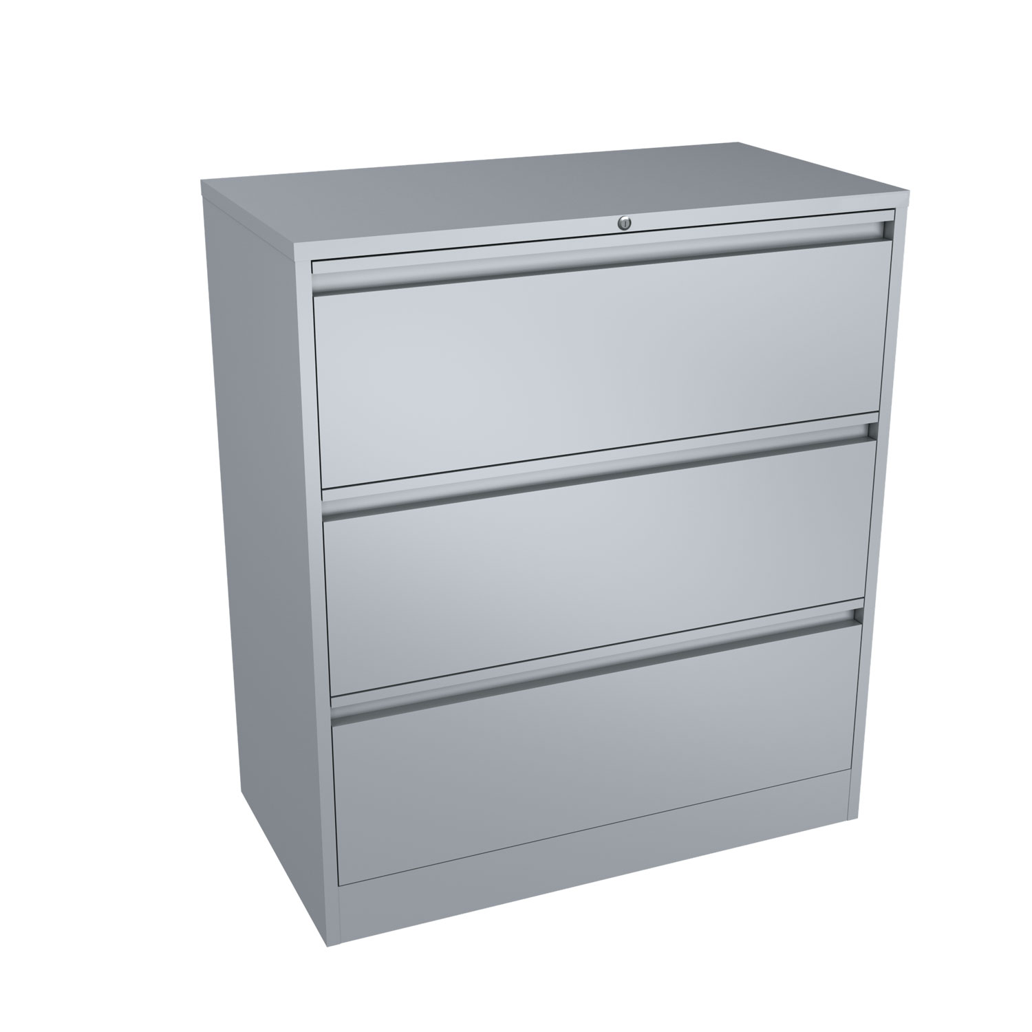 Lateral Filling Cabinet 3 Drawers Grey
