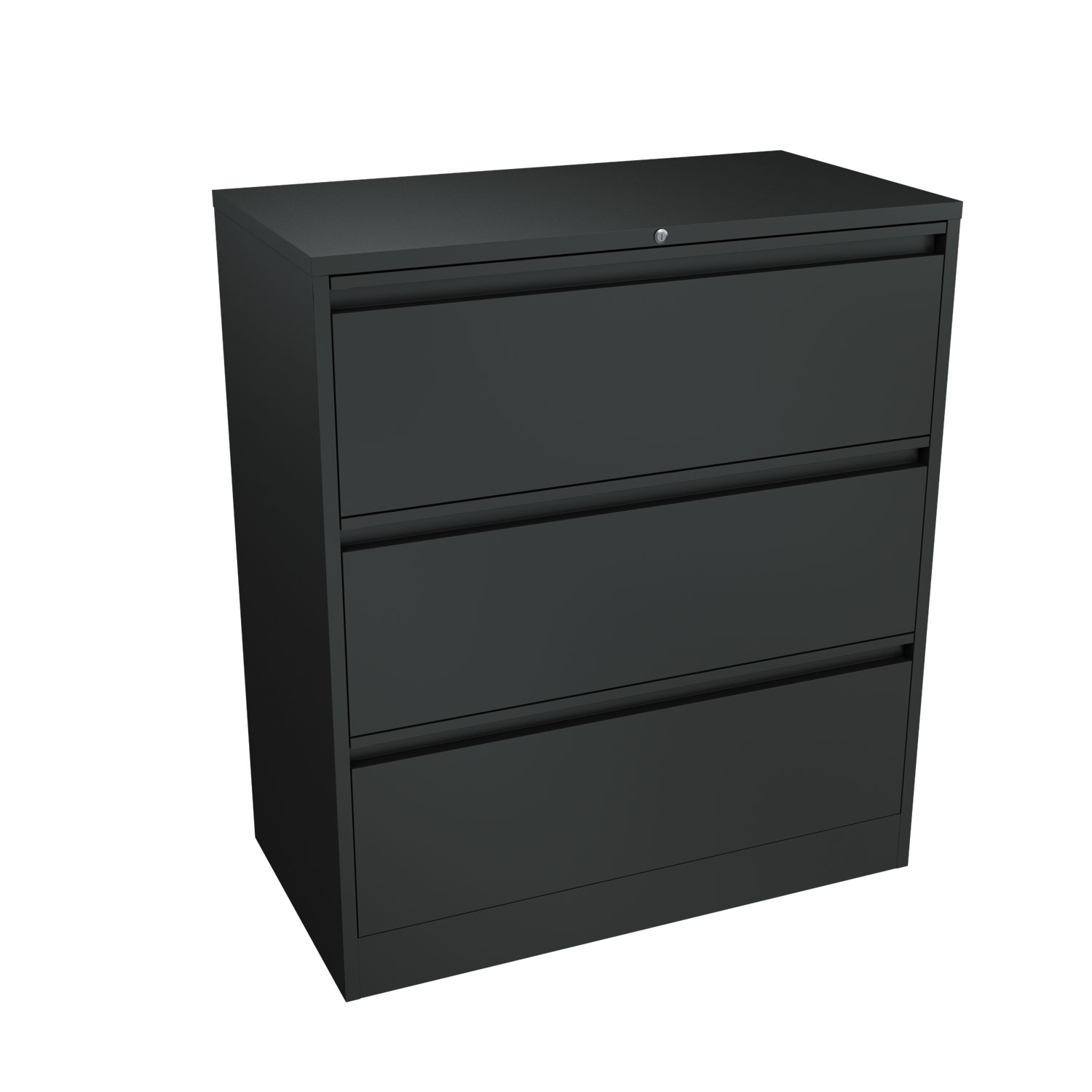 Lateral Filling Cabinet 3 Drawers Charcoal
